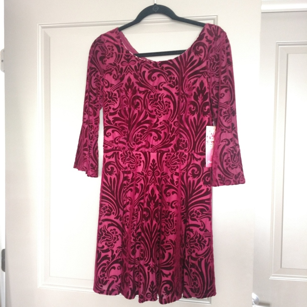 Emerald Sundae velvet burnout skater dress